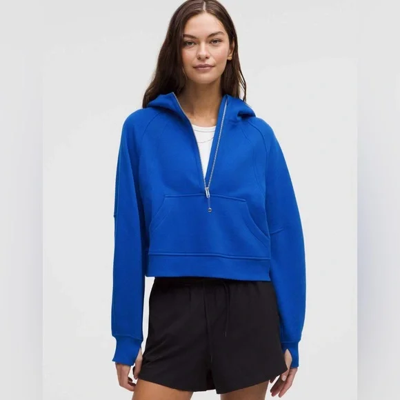 NWT Lululemon Scuba Oversized Half-Zip Hoodie Galactic Cobalt SIZE XS / S - Picture 1 of 12